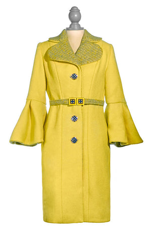 Long Yellow with Grey Tweed Trim