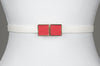Square Enamel Buckle (Chilly Red)