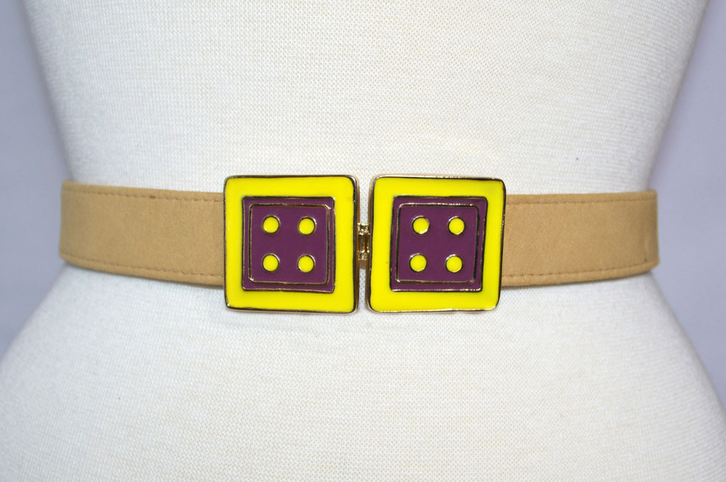 Twin Cincher in Black Cherry and Lemon Zest with Honey Gold Strap