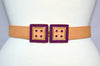 Twin Cincher in Nectarine and Black Cherry with Peach Strap