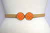 BasketWeave Buckle in Vibrant Orange