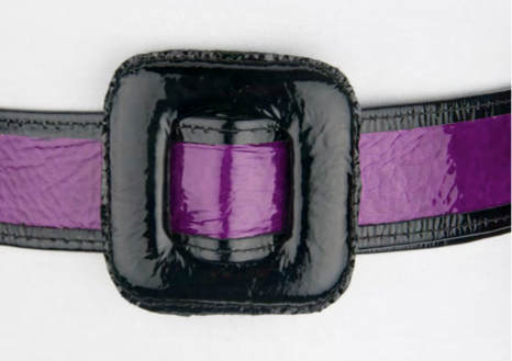 Patent Leather Belt in Purple and Black