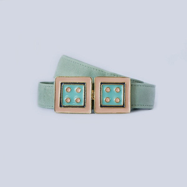 Large Square in Turquoise and Melon