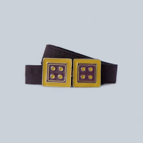 Large Square in Black Cherry and Honey Gold