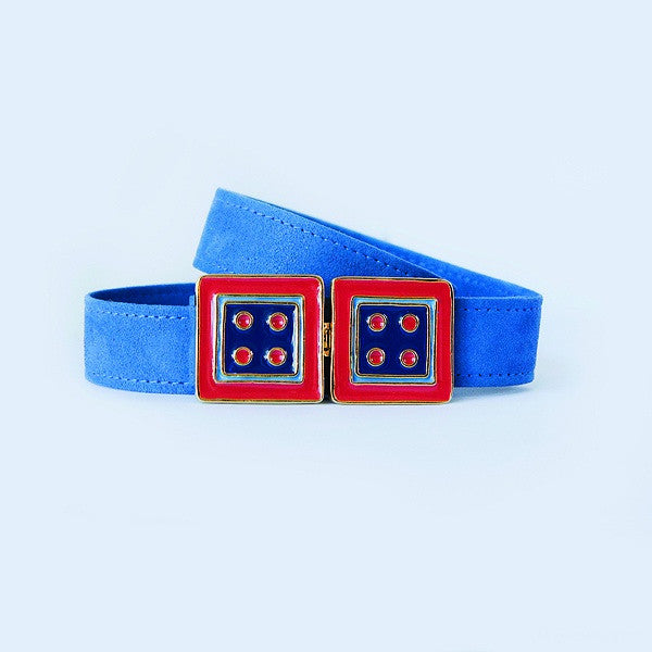 Twin Cincher in Monaco Blue and Red